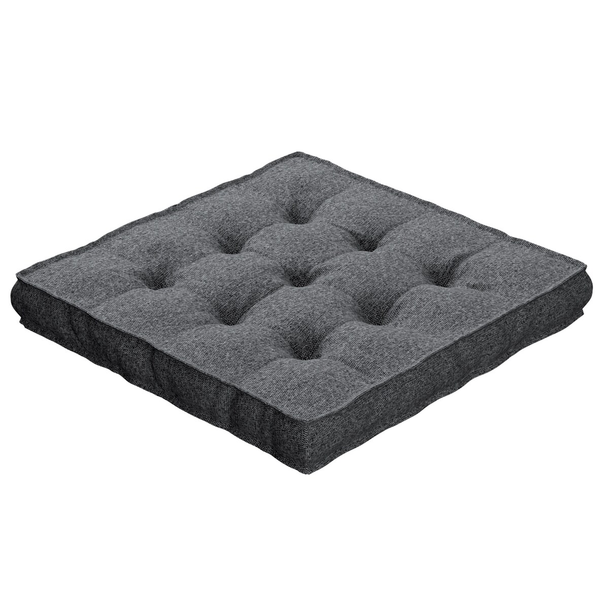 Poduszka na krzesło Kuba, ciemno szary melanż, 40 x 40 x 6 cm, Amsterdam