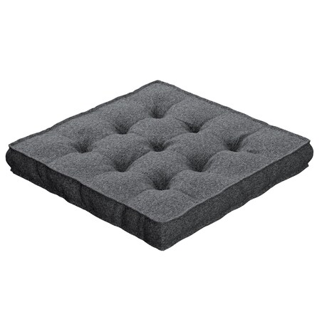 Poduszka na krzesło Kuba, ciemno szary melanż, 40 x 40 x 6 cm, Amsterdam