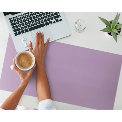 Fioletowa mata na biurko Kolor Jasnofioletowy, 90x45 cm