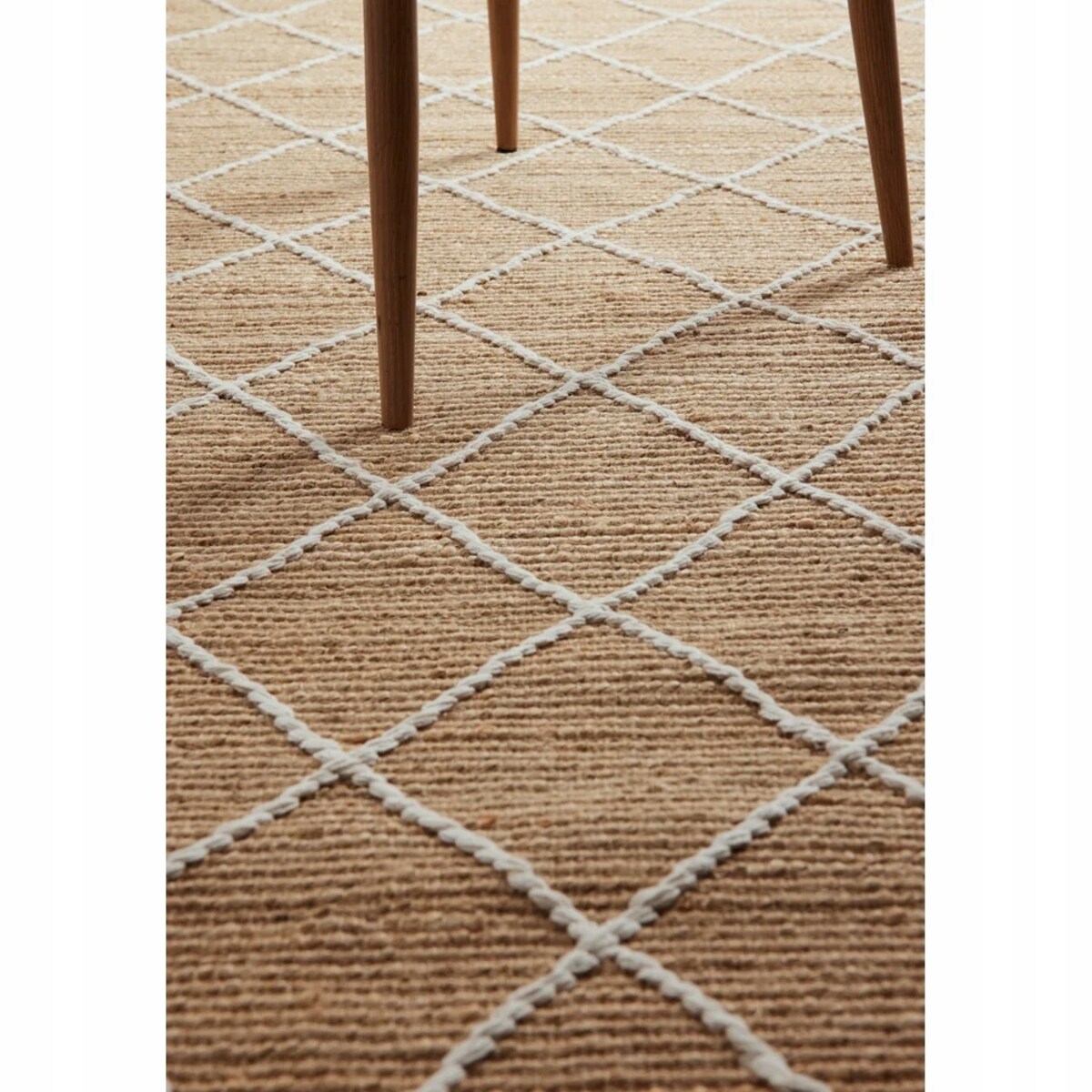 Dywan jutowy do salonu 120x180cm, naturalny bezowy dywan z juty wzór boho