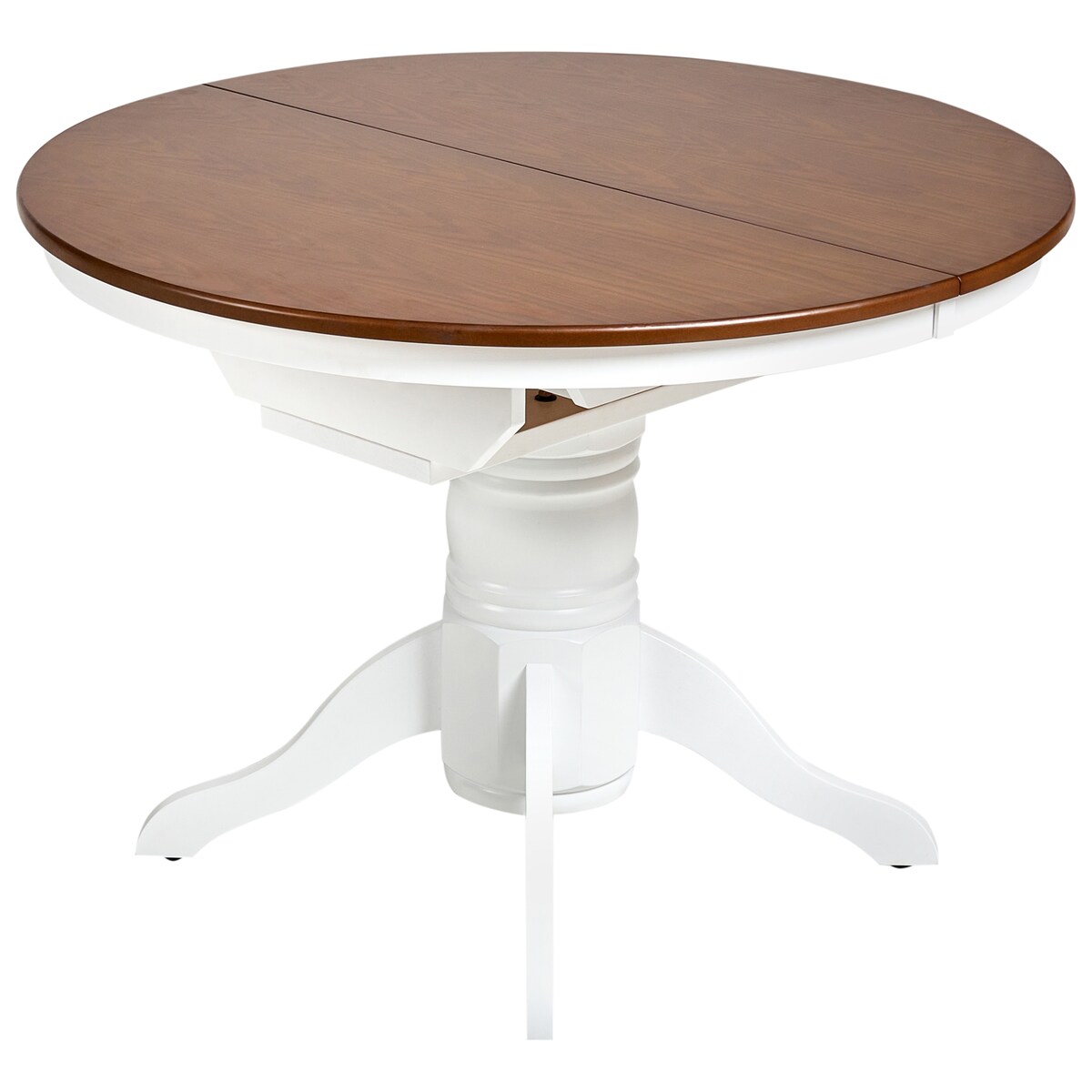 Stół do jadalni rozkładany AKRON Jesion brązowy 106/150 cm 106 cm Drewno