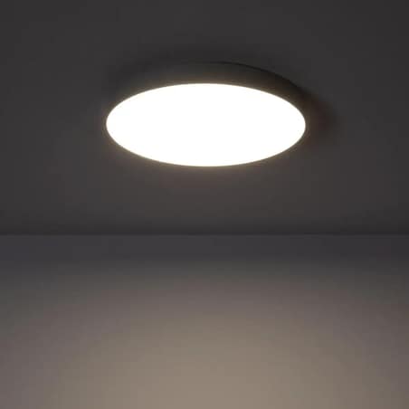 Okrągły plafon Simplicate ABR-PLOU-18-IP-C-NW Abruzzo LED 19W 4000K IP44 czarny biały