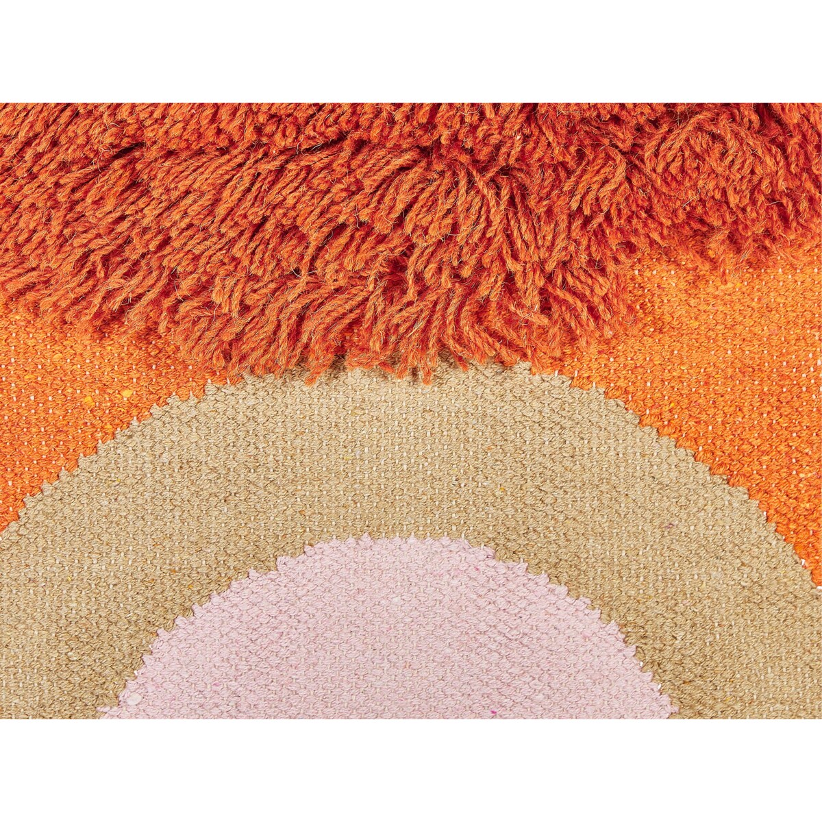 Dekoracja ścienna z frędzlami bawełniana pomarańczowa KAMALIA