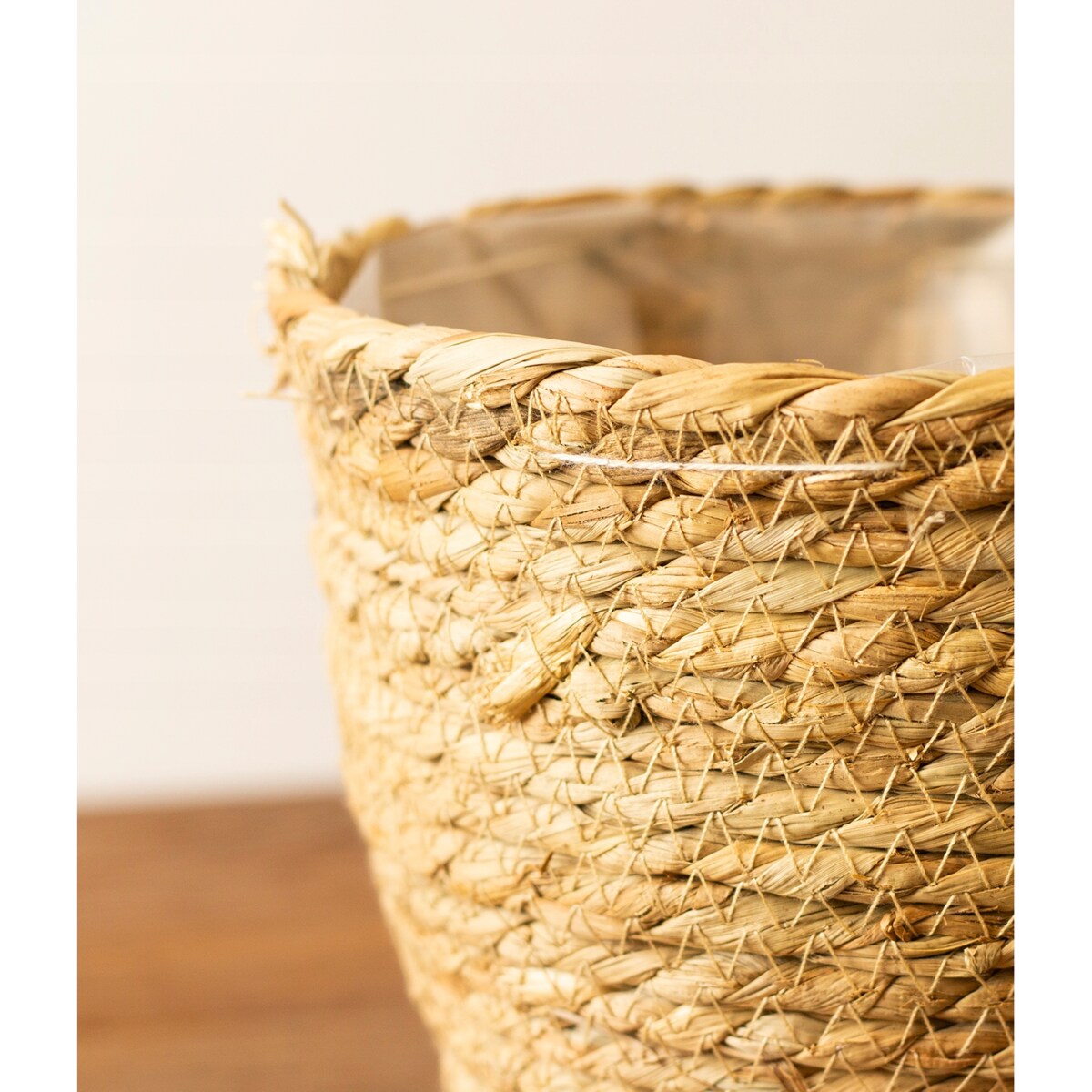 DONICZKA osłonka DUŻA NATURALNA styl boho dekoracyjna okrągła doniczka 20cm