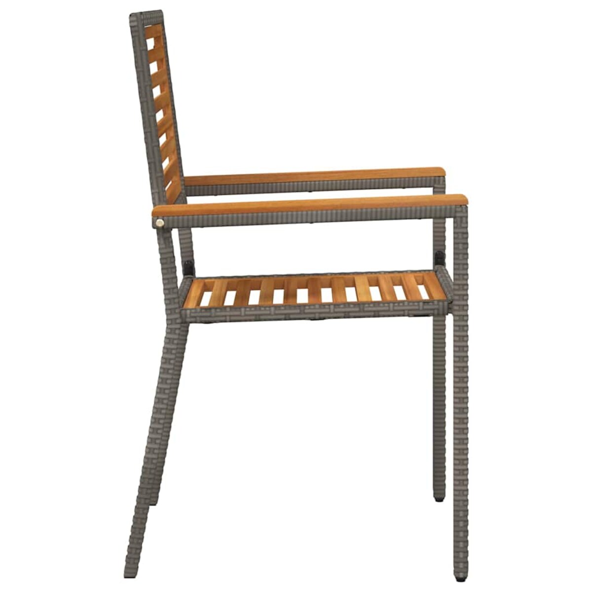 vidaXL Zestaw krzeseł ogrodowych 2 pcs Brązowy i szary