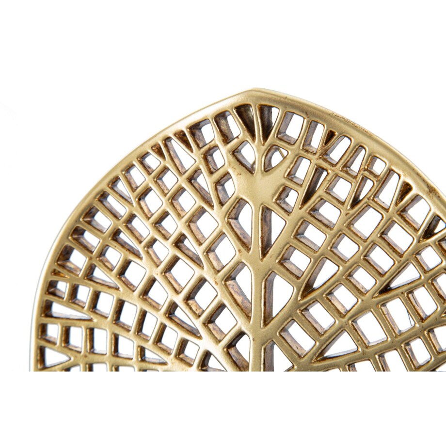 Świecznik ścienny Lotus, 20 x 8 x 22,2 cm, dekoracyjny uchwyt na świecę, złoty, czarny, styl glamour, Mauro Ferretti