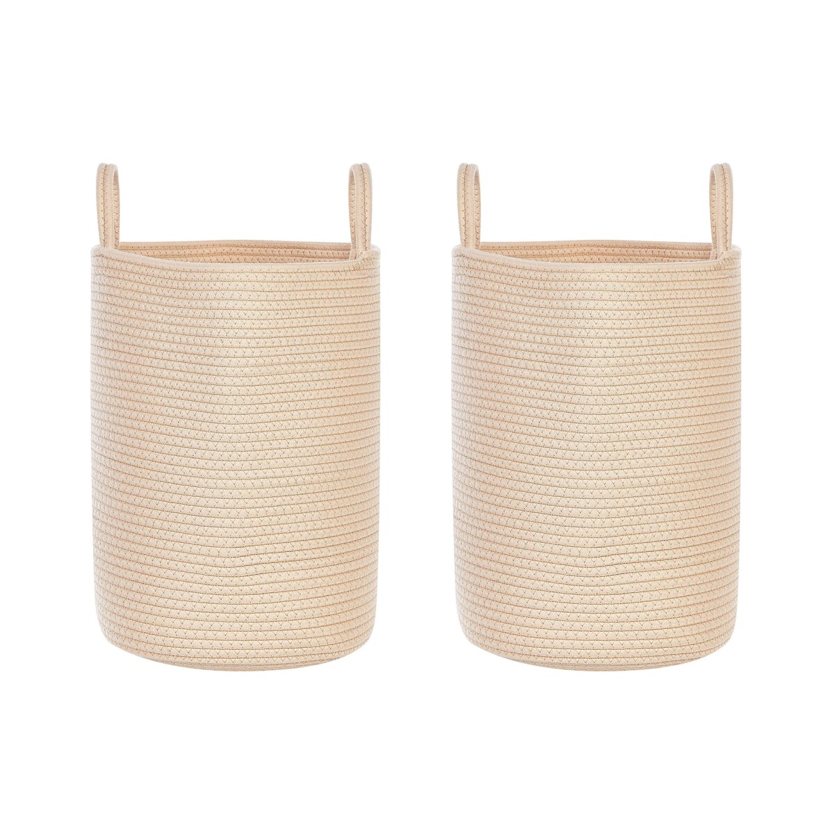 Zestaw 2 koszy bawełnianych beżowy SARYK