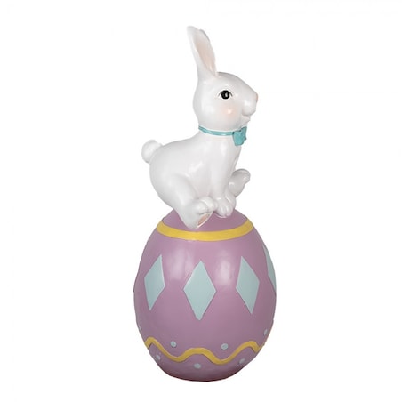 Dekoracja - królik z fioletowym jajkiem 91 cm