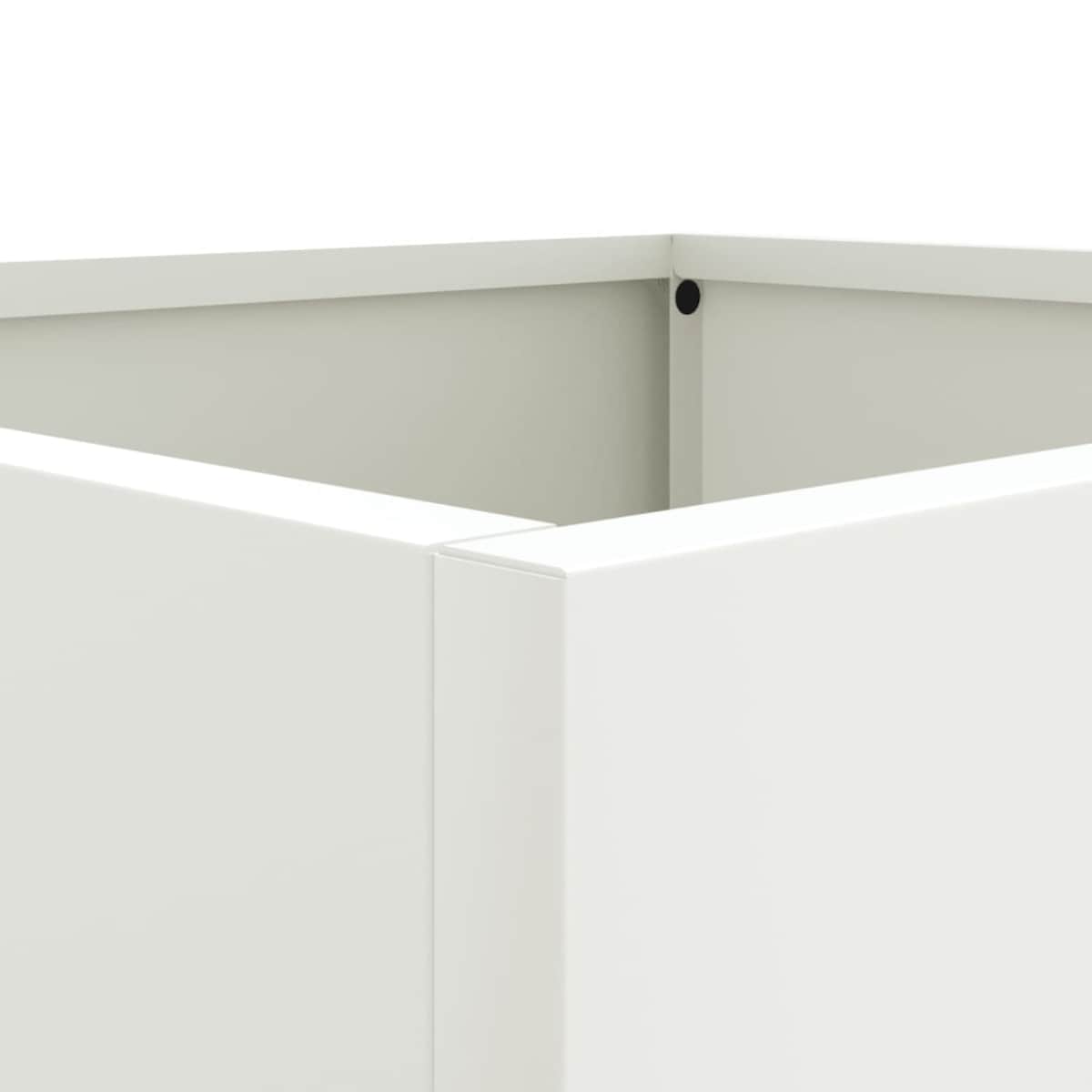vidaXL Donica, biała, 32x29x75 cm, stal