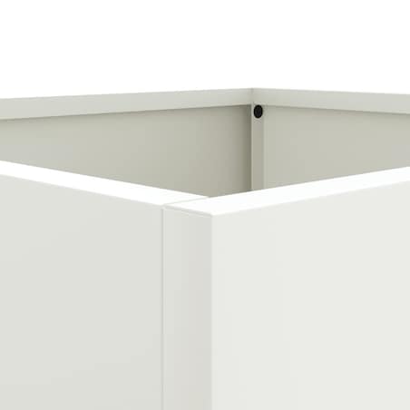 vidaXL Donica, biała, 32x29x75 cm, stal