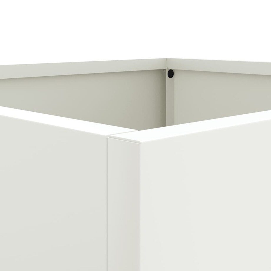vidaXL Donica, biała, 32x29x75 cm, stal