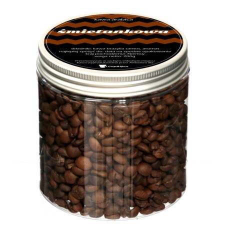 Kawa aromatyzowana o smaku ŚMIETANKOWYM ziarnista ARABICA Cup&You 200g na prezent upominek dla kobiety mężczyzny faceta mamy taty żony męża