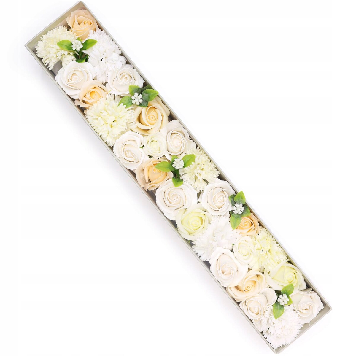 FLOWER BOX DŁUGI pudełko kwiatów MYDLANYCH pachną na urodziny ŚLUB komunia