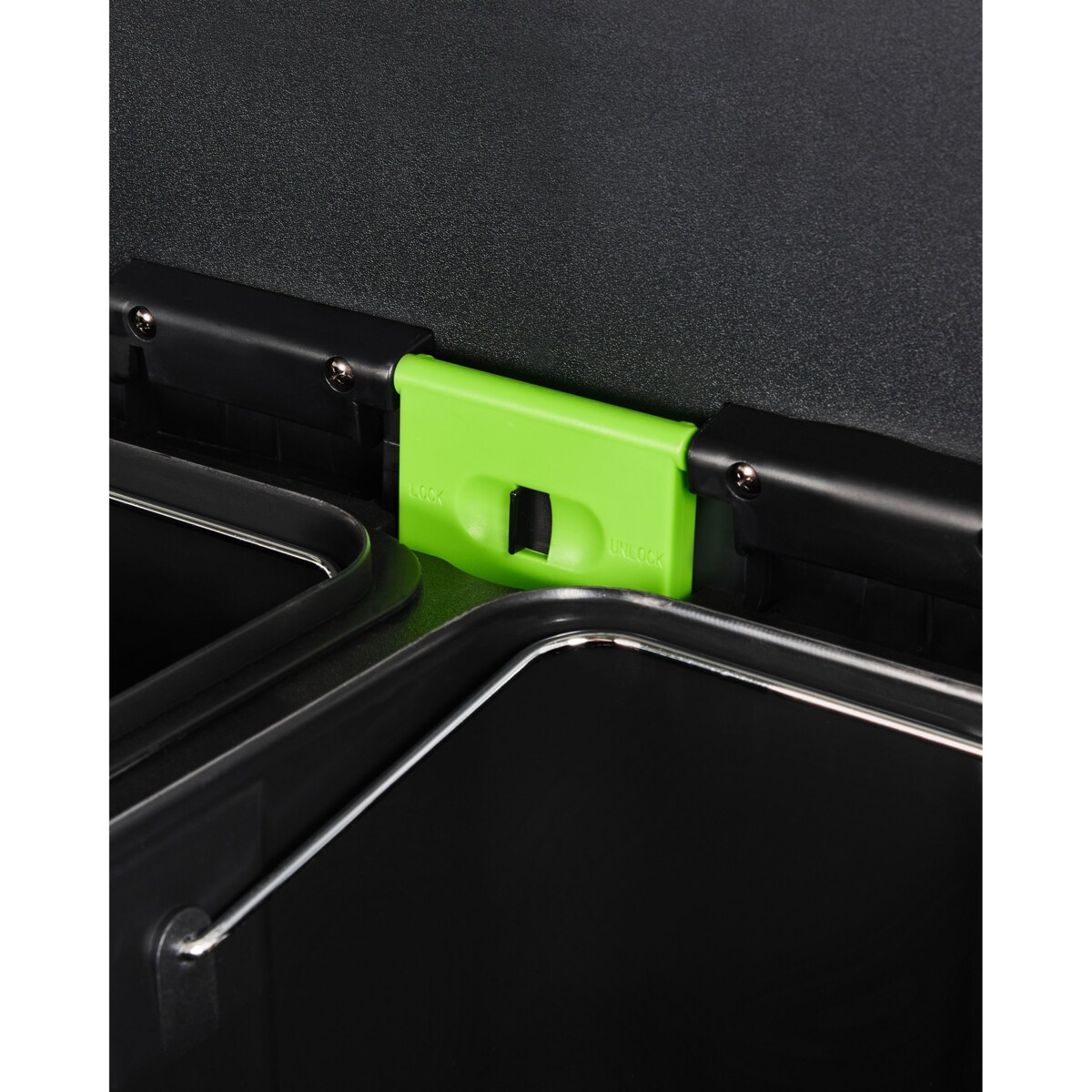 Kosz na śmieci z pedałem dwukomorowy 60 L ECOSORT Metal Biały