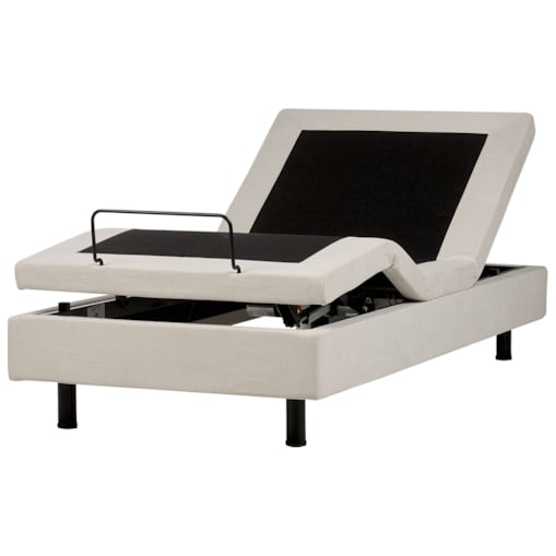 Łóżko regulowane bez zagłówka DUKE II 90 x 200 cm Jasnobeżowy