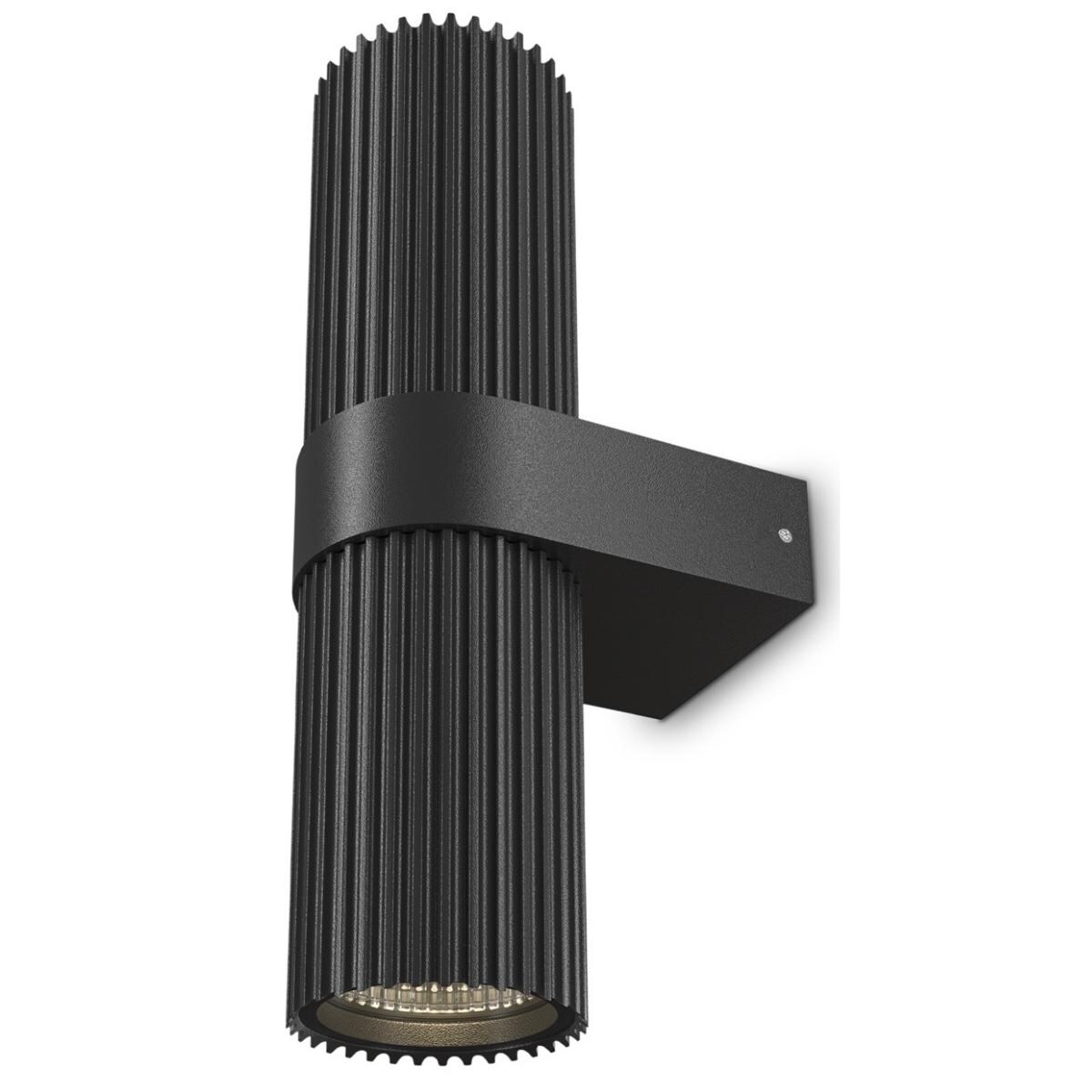 Plisowany kinkiet Dynamics MOD326WL-02B Maytoni tuba góra-dół czarna