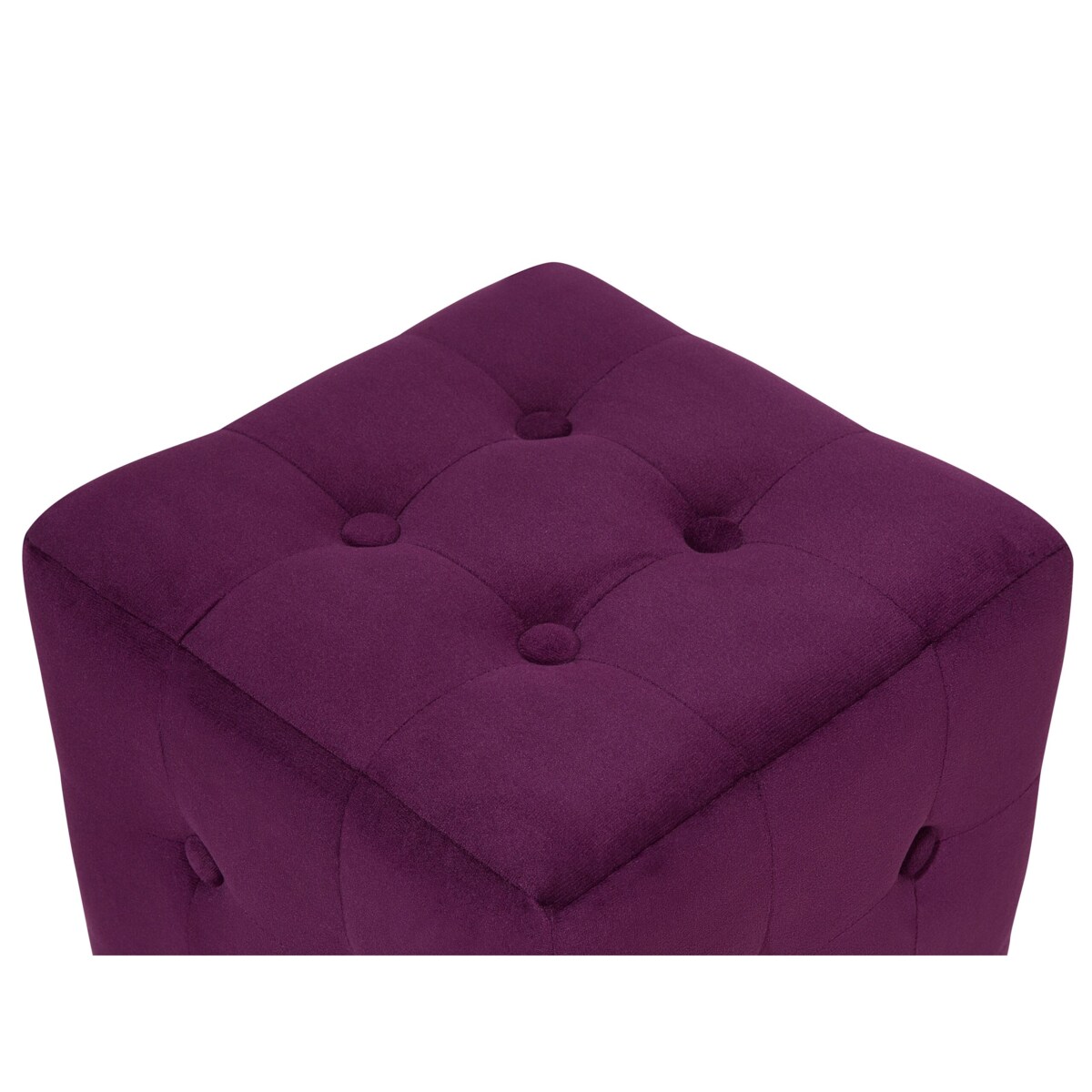 Puf welurowy 30 x 30 x 32 cm fioletowy WISCONSIN