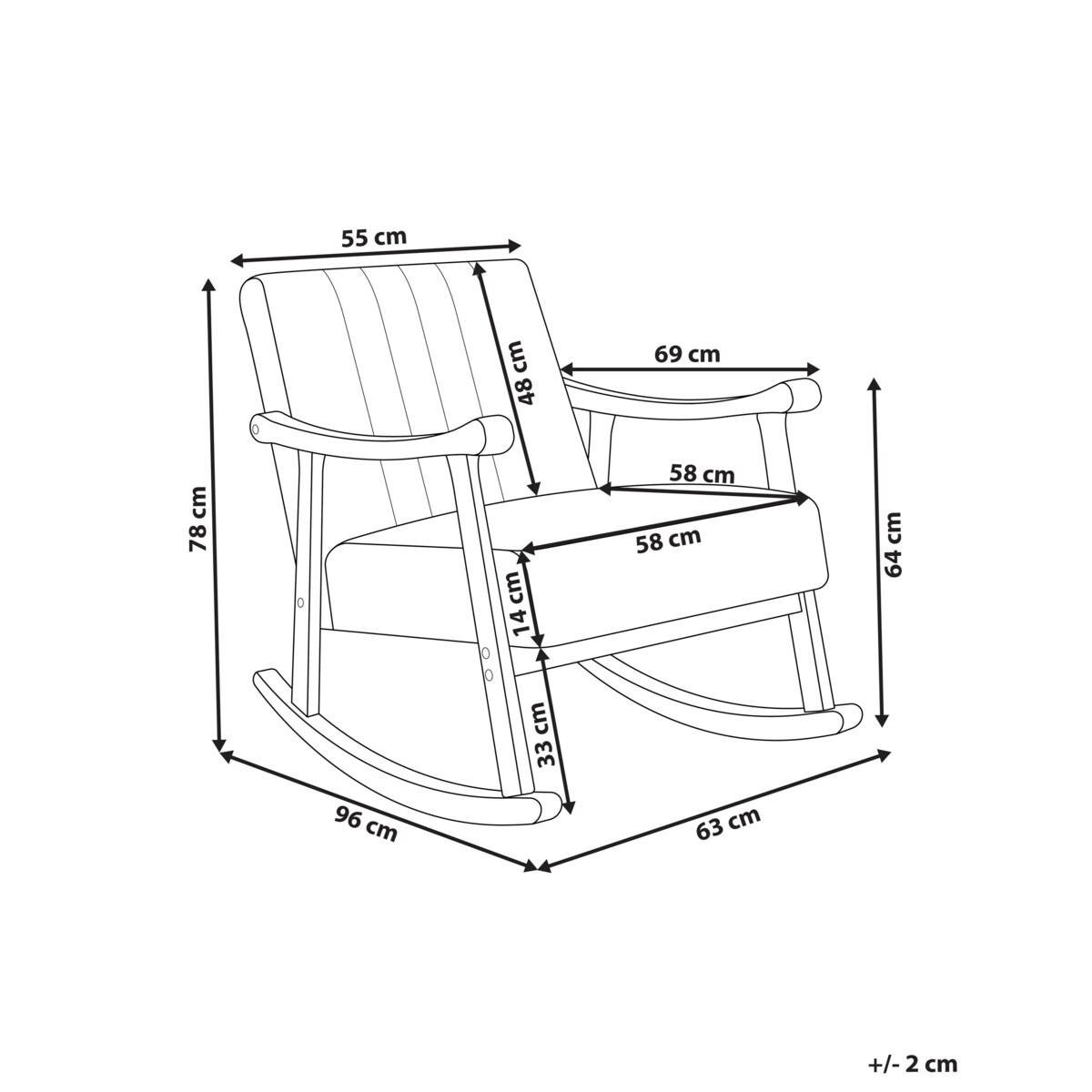 Fotel bujany LEKNES Boucle Beżowy