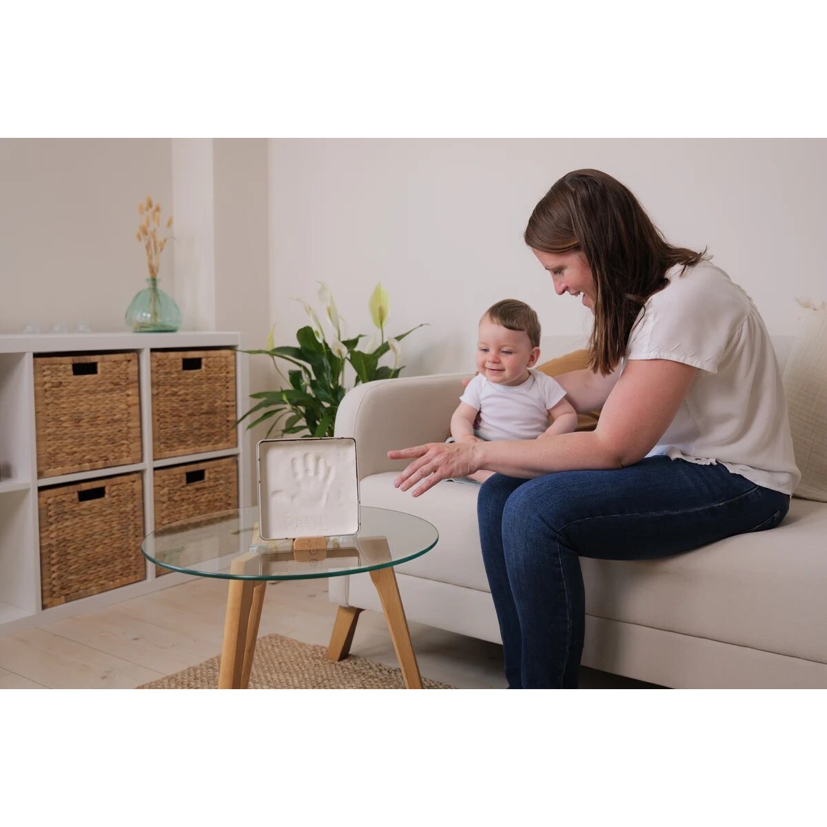 Kwadratowe pudełko na odcisk Petit Artichaut - Serca