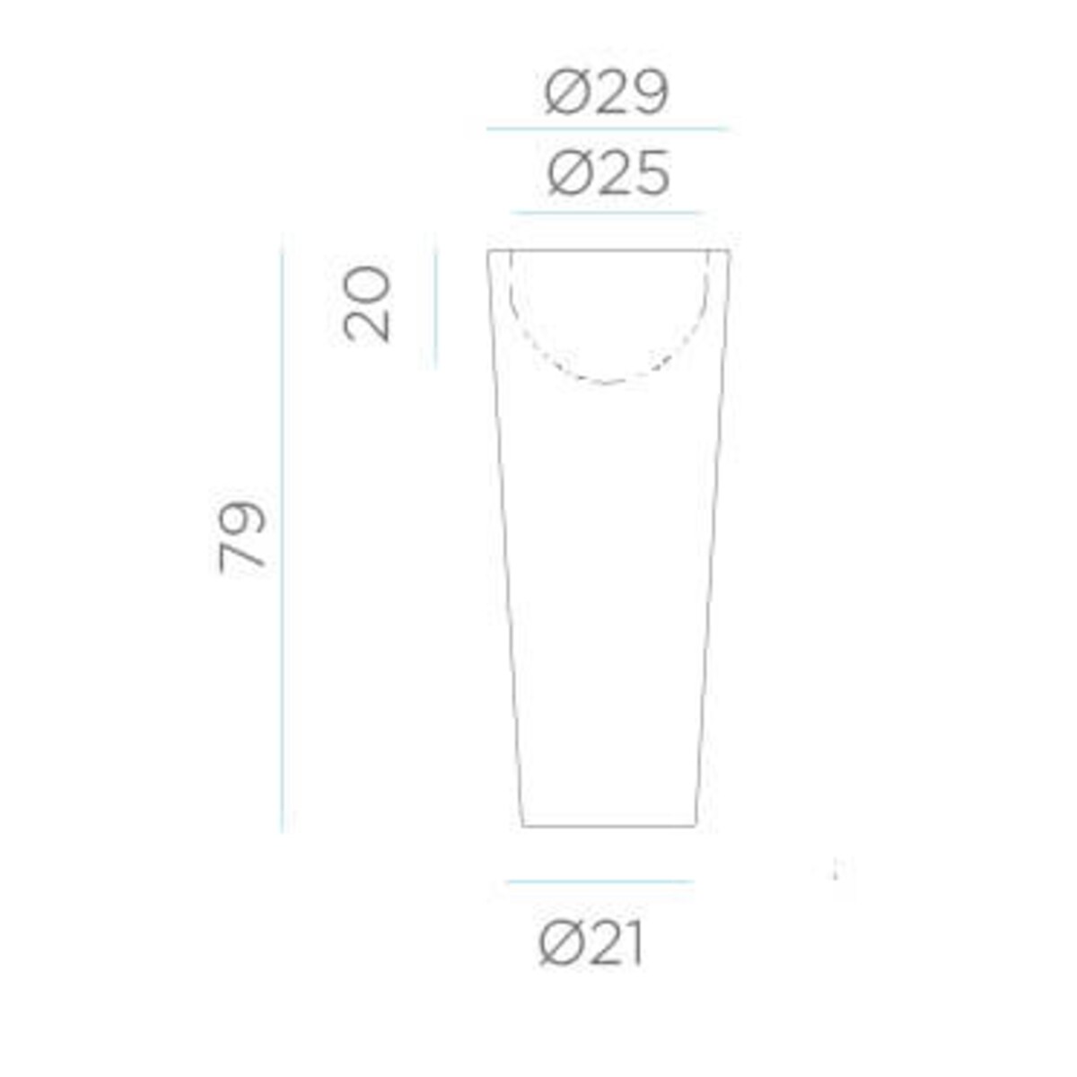 Podłużna donica ogrodowa Ficus LUMFC080OFNW King Home LED 7W 6000-6500K biała