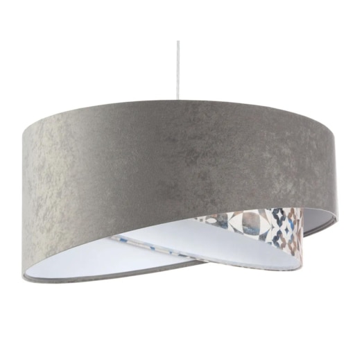 Lampa wisząca ASHES szara/biała