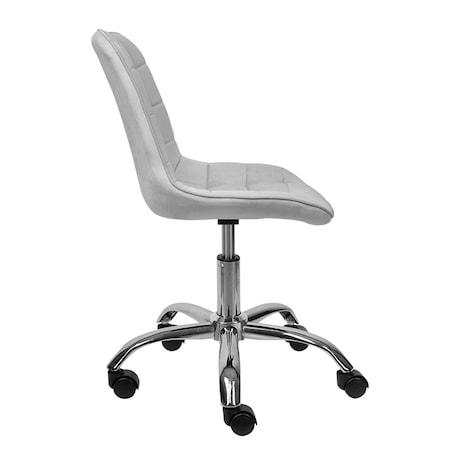 Fotel biurowy krzesło obrotowe regulowane welurowe szare