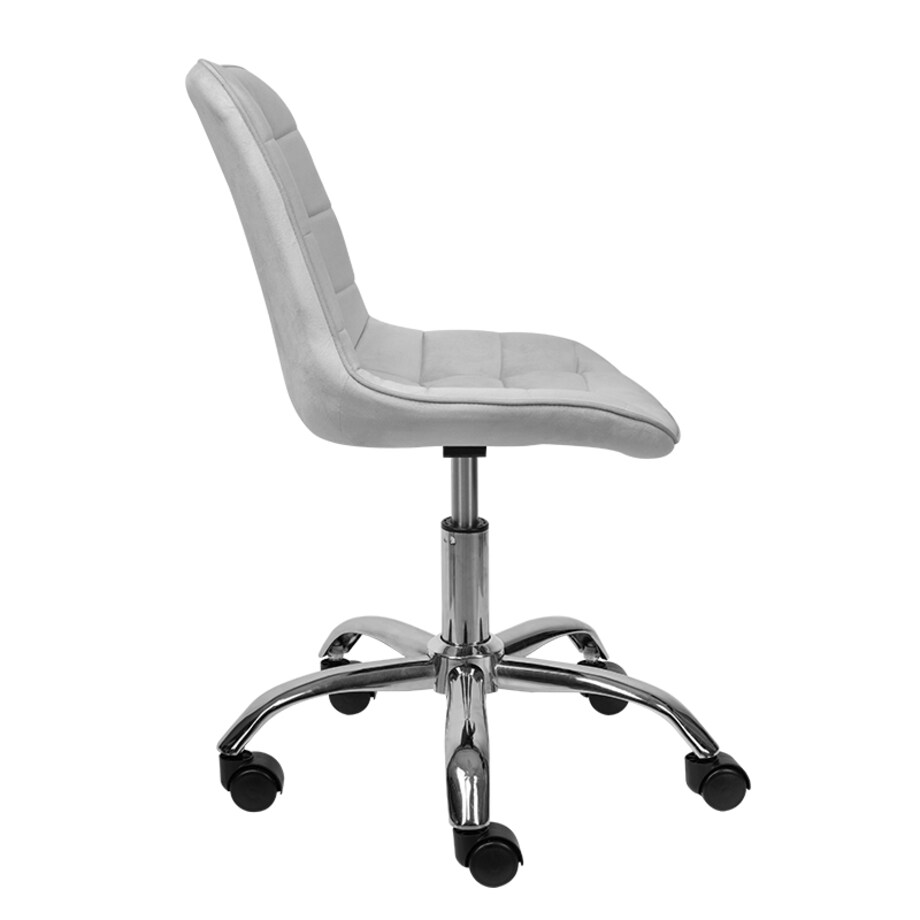 Fotel biurowy krzesło obrotowe regulowane welurowe szare