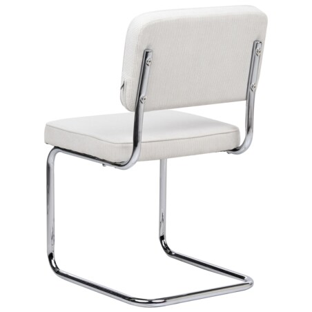 Zestaw 2 krzeseł do jadalni IRWIN Sztruks Złamana biel