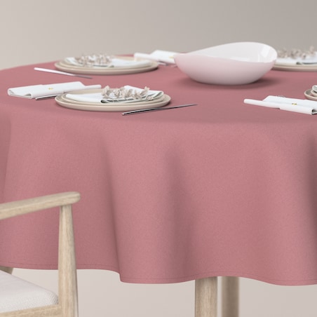 Obrus okrągły 100 x 100 cm zgaszony róż