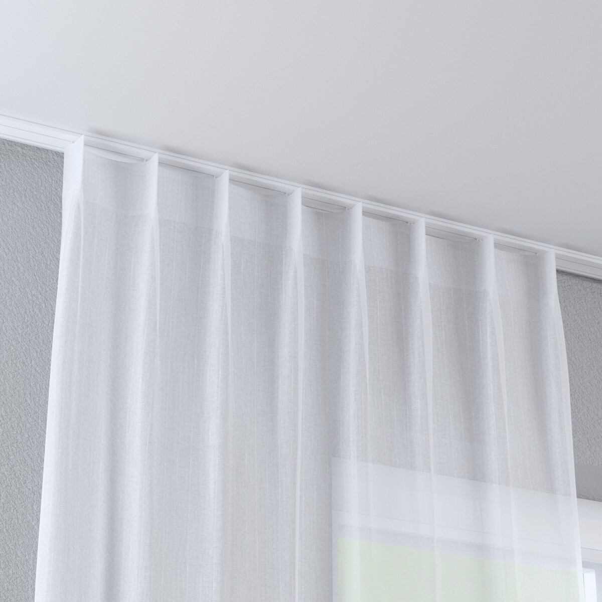 Zasłona na haczykach flex pojedynczych 130x260 kremowy