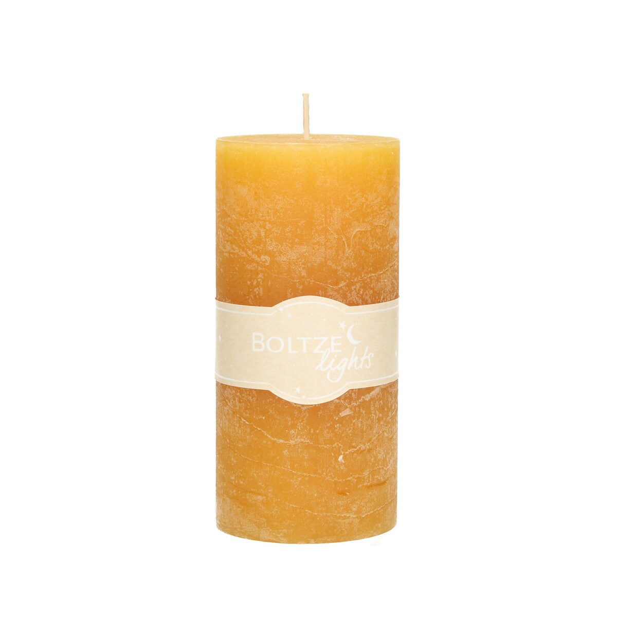 Świeca Lea 15cm mustard, 7 x 15 cm