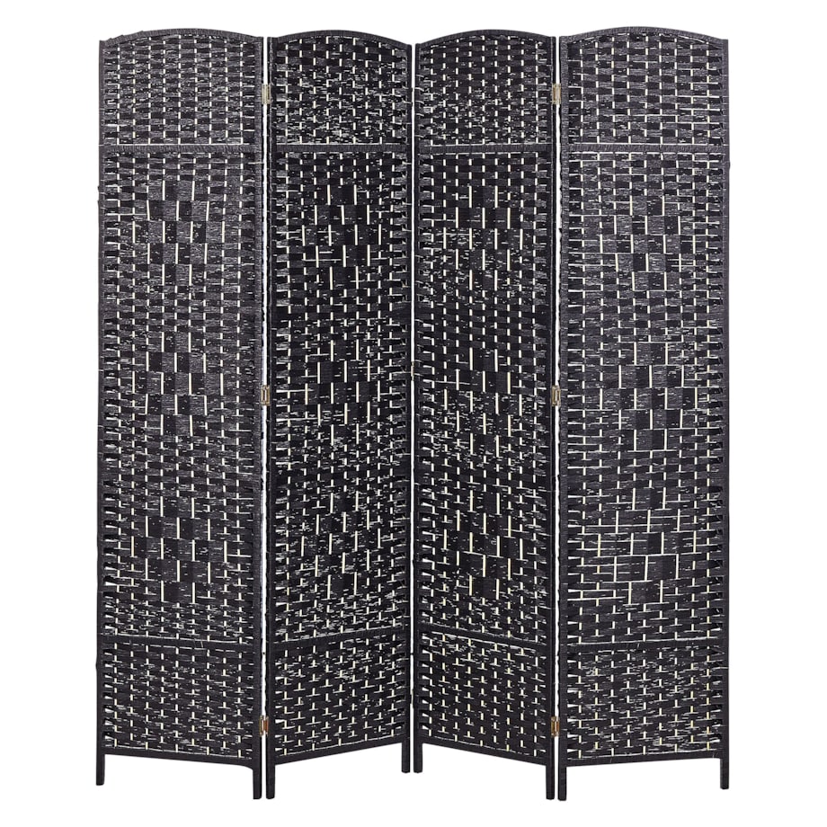 4-panelowy parawan pokojowy LAPPAGO Czarny 163 cm 170 cm