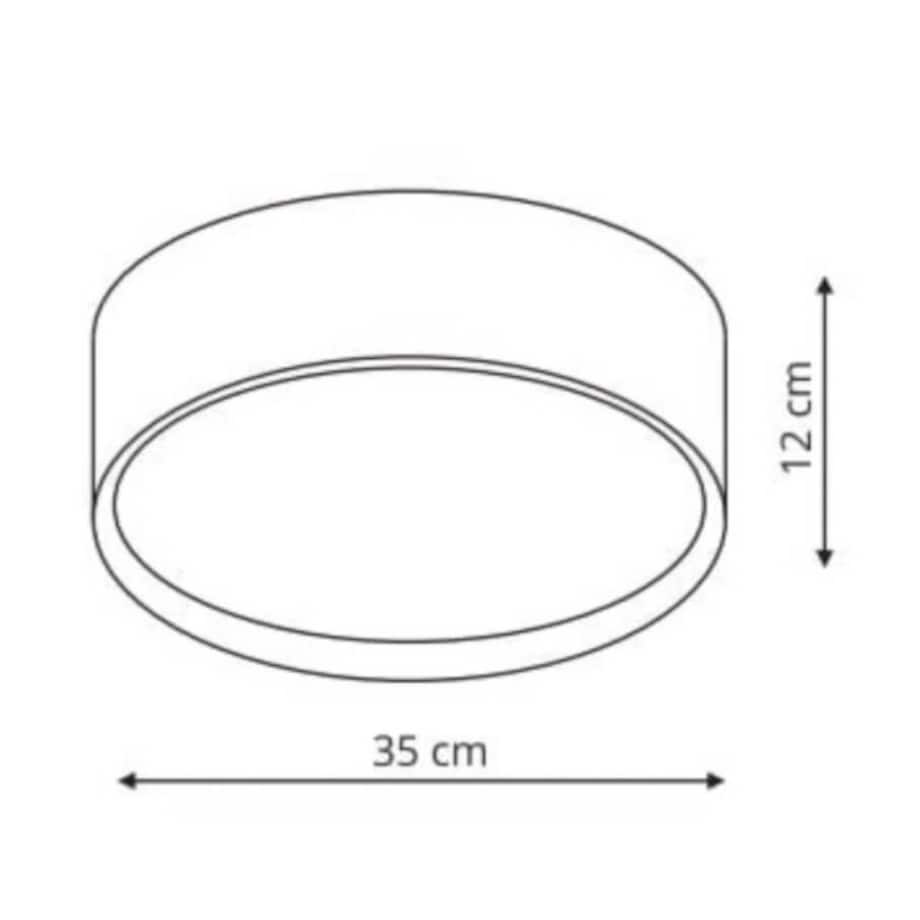 LAMPA sufitowa HUDSON LP-043/1C BK Light Prestige okrągła OPRAWA plafon LED 24W 3000K metalowy czarny