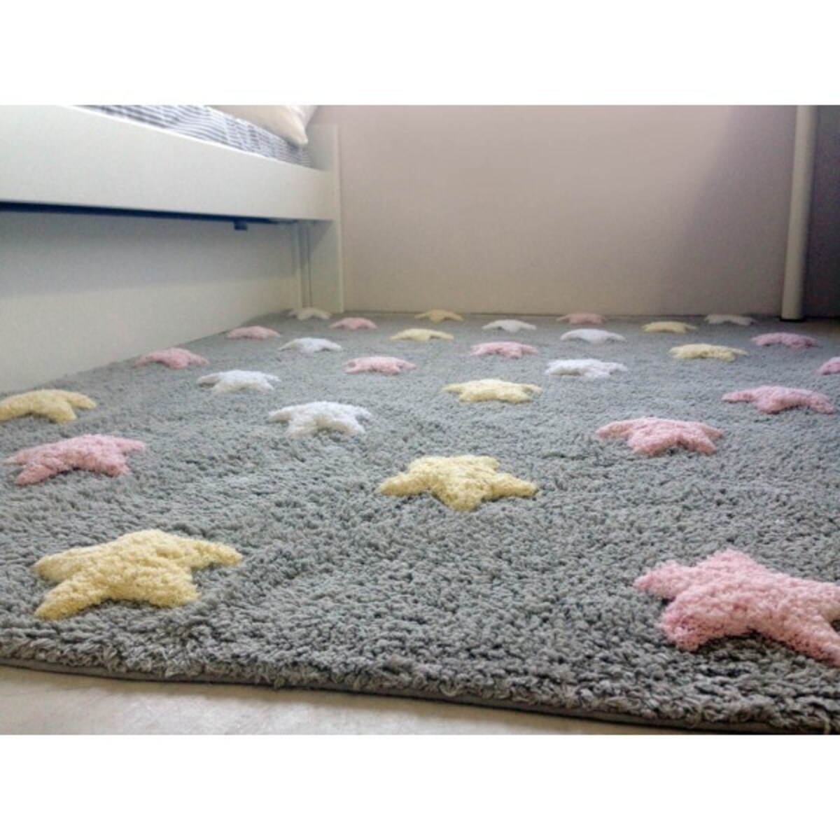 Dywan Bawełniany Tricolor Star Grey Pink 120x160 cm Lorena Canals