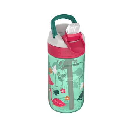 Butelka dziecięca na wodę (400 ml) Pink Flamingo Lagoon Kambukka