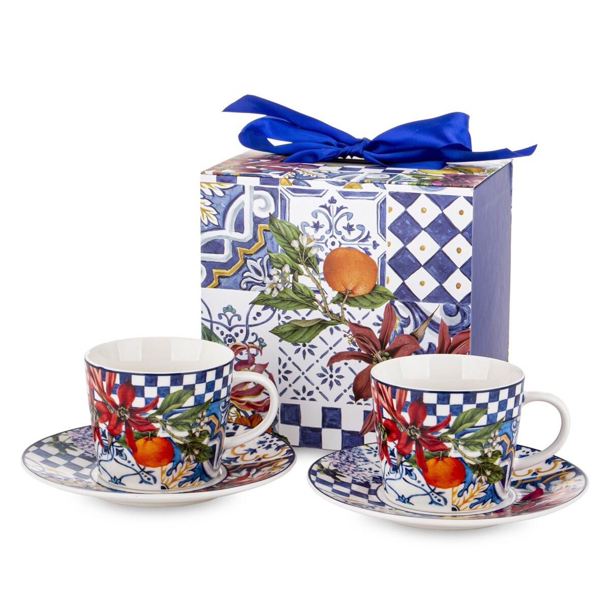 Filiżanka 220 ml z talerzykiem 2 szt. 6,5x11,5x9 cm NEELA - III