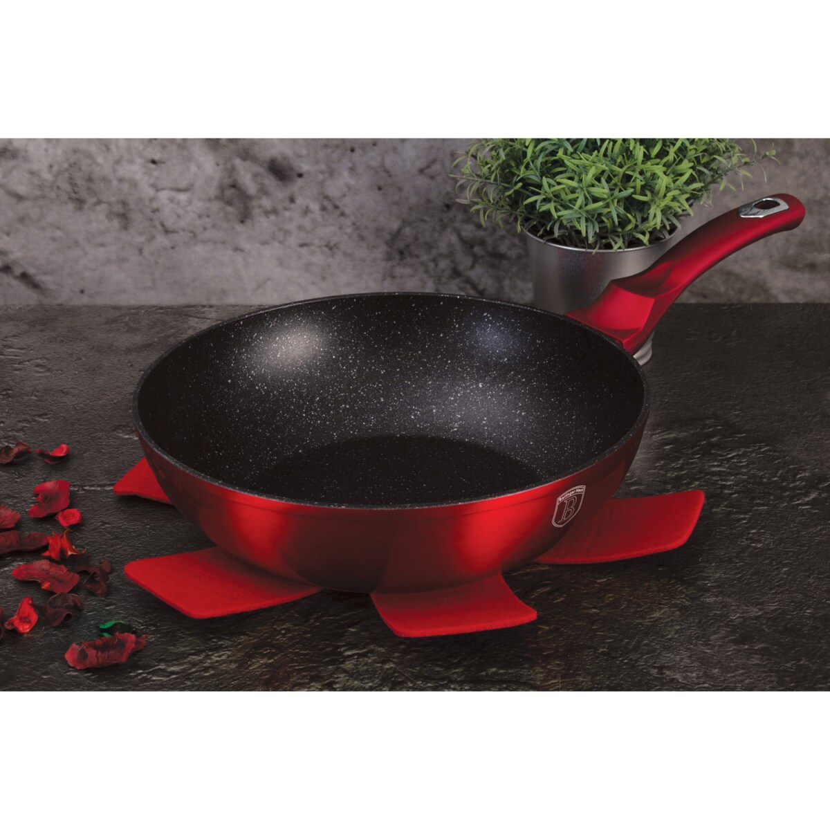 Patelnia Wok 28 cm marmurowa BerlingerHaus BH-1267