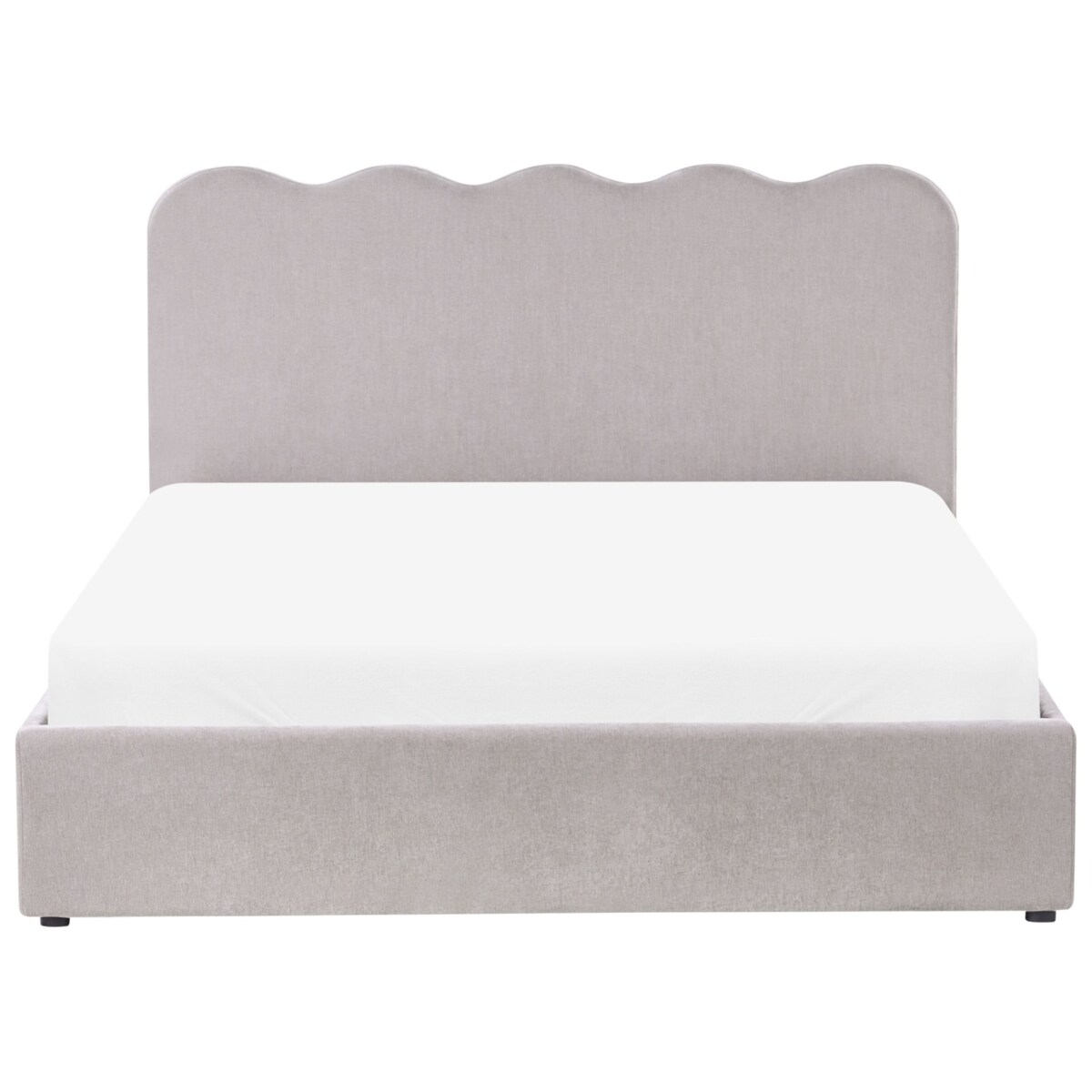 Łóżko z pojemnikiem  NANTERRE 160 x 200 cm Beżowoszary