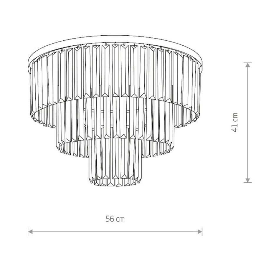 Lampa sufitowa 7627 CRISTAL M Transparentny Nowodvorski