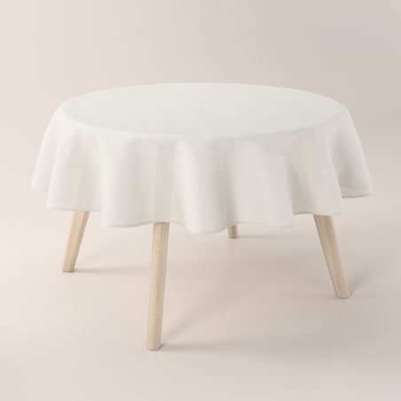 Obrus okrągły 130 x 130 cm biały