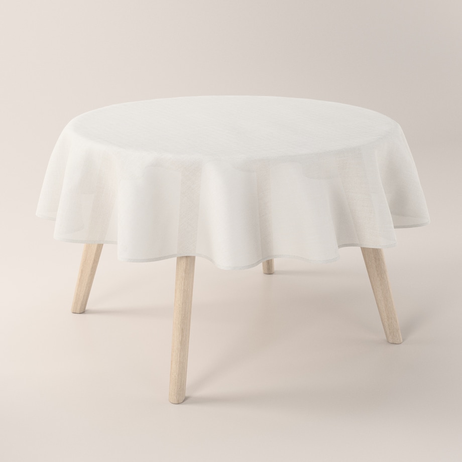 Obrus okrągły 130 x 130 cm biały