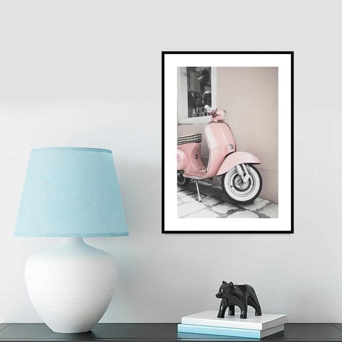 Poster Story, Plakat, Obraz - Różowy Skuter, wymiary 21 x 30 cm