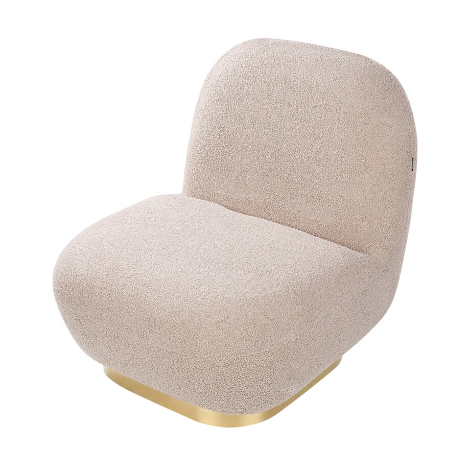 Fotel boucle beżowy LOVIISA, Beliani