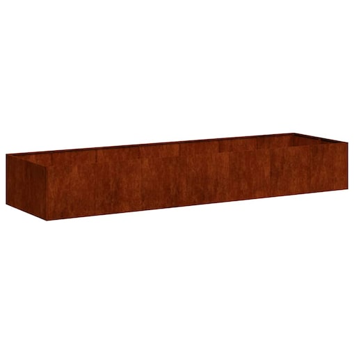 vidaXL Doniczka Rusty 280x80x40 cm Stal nierdzewna