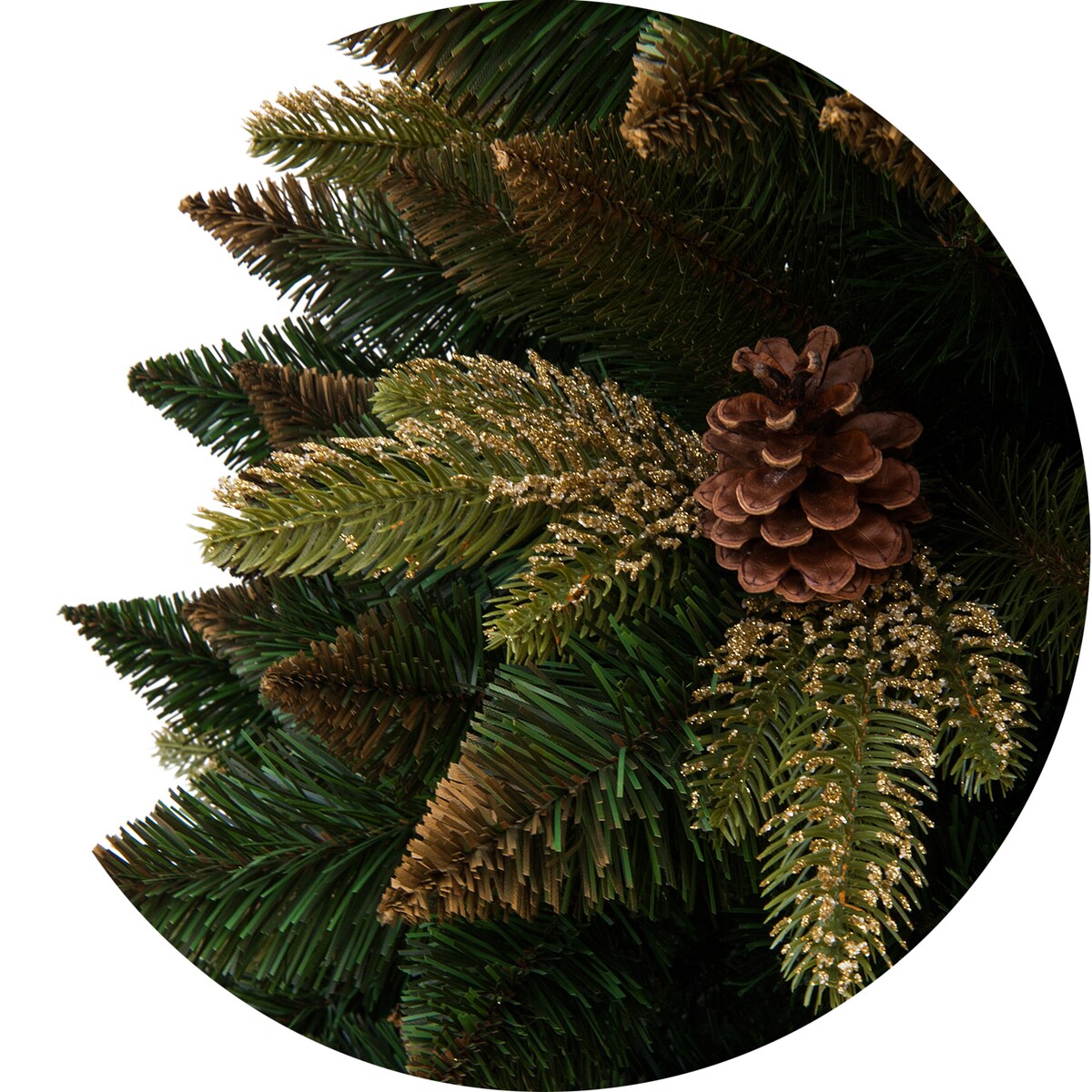 Choinka sztuczna Sosna złota z gałązkami PE