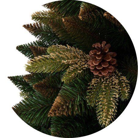 Choinka sztuczna Sosna złota z gałązkami PE