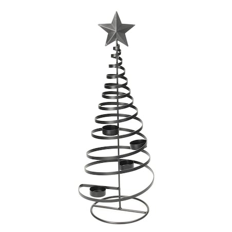 Świecznik Christmas Tree 52cm boże narodzenie, święta, świąteczne, czarny, 20 x 20 x 52 cm