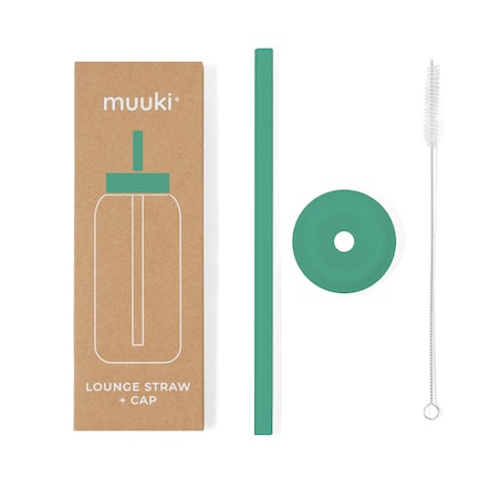 MUUKI słomka do butelki 720 ml, Frosted Green
