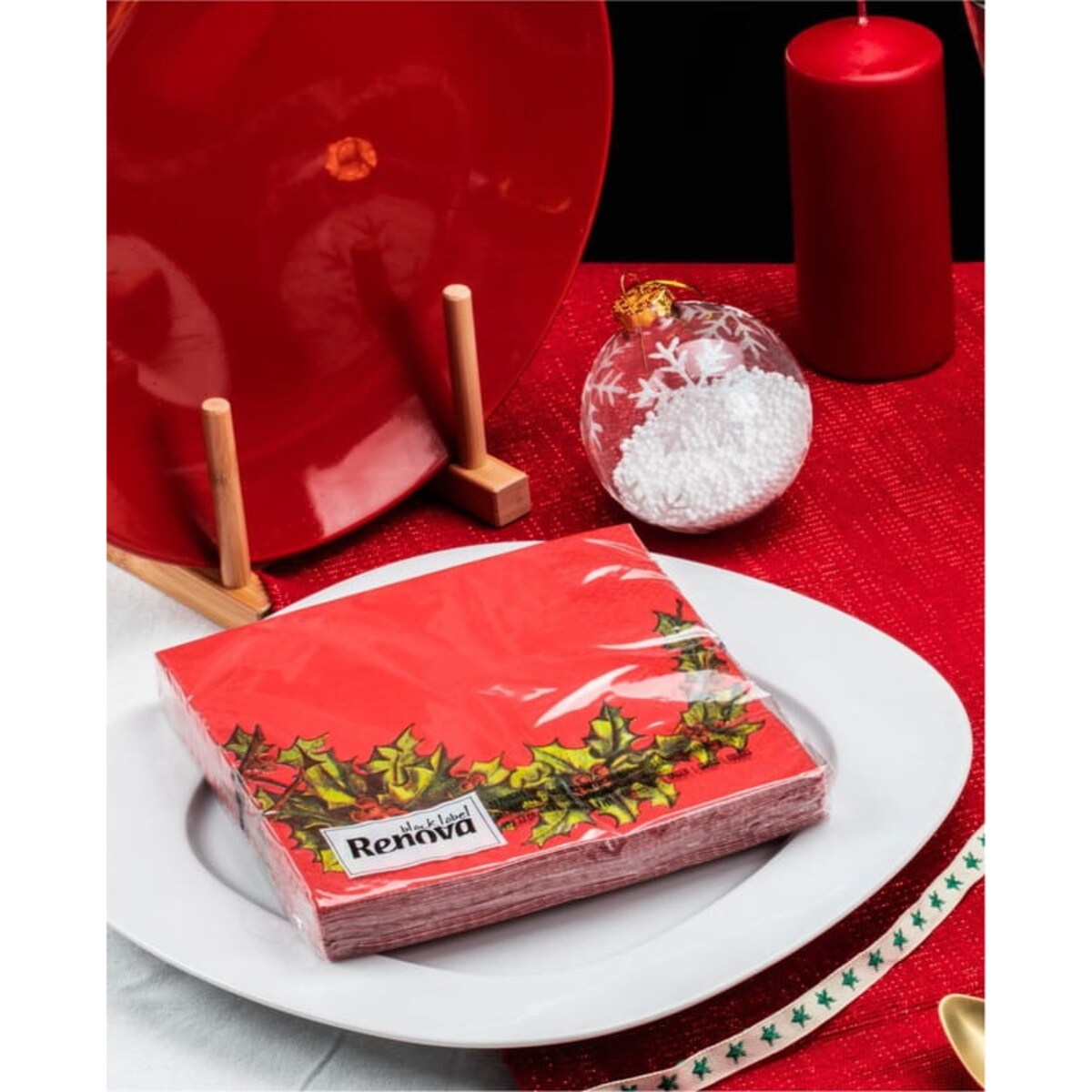 Serwetki Renova Red Xmas Holly 20 szt.