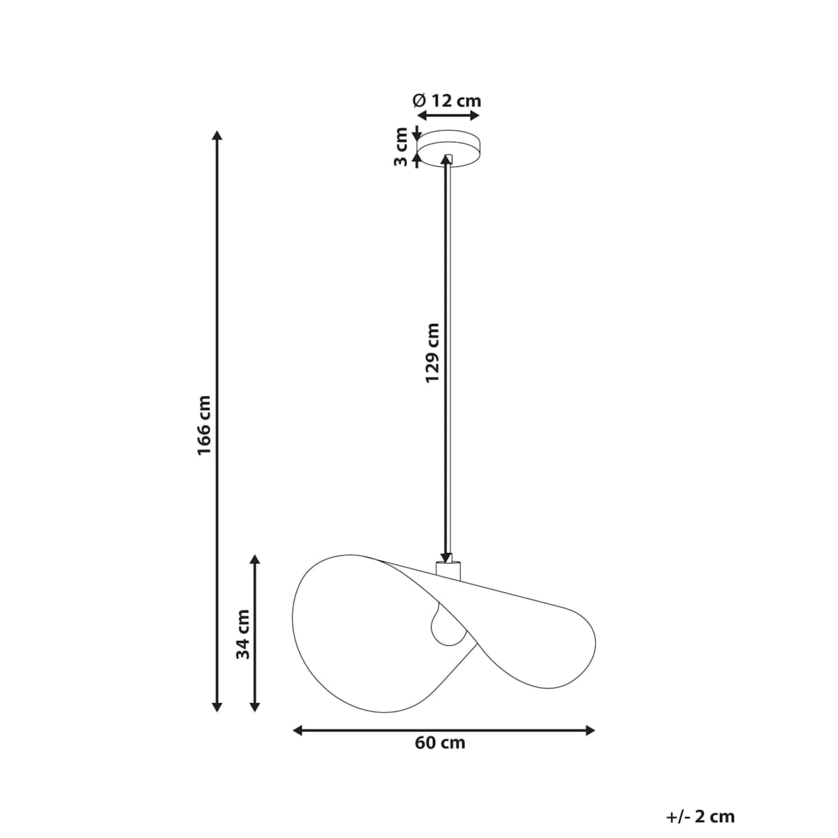 Lampa wisząca metalowa złota KRISHNA